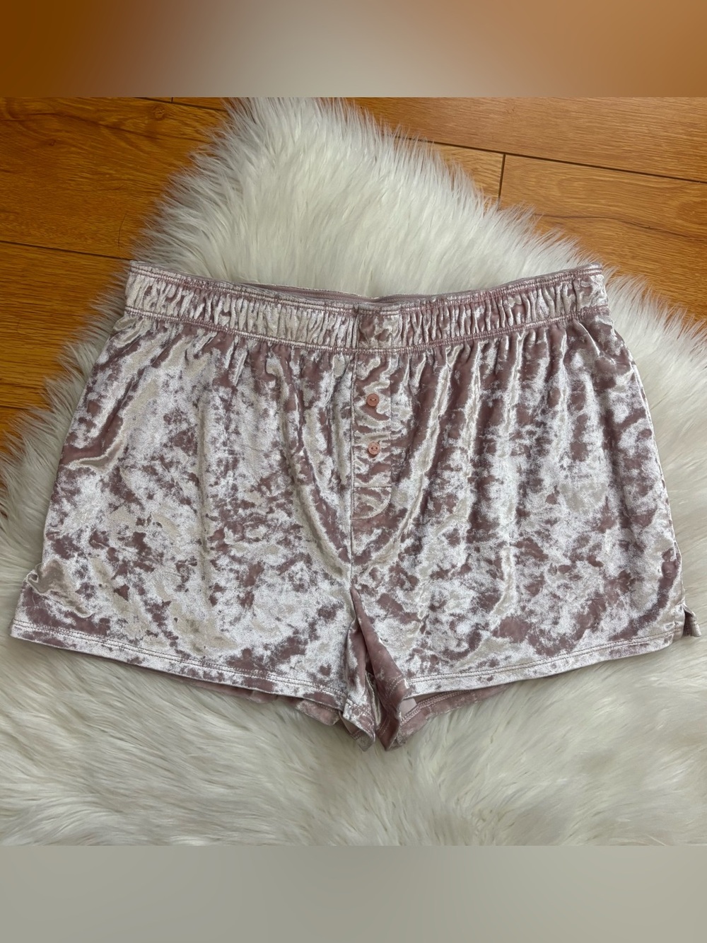 PINK Victoria’s Secret Crushed Velvet Shorts